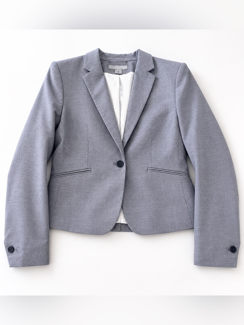 H&M Women's Light Gray Single-Button Blazer